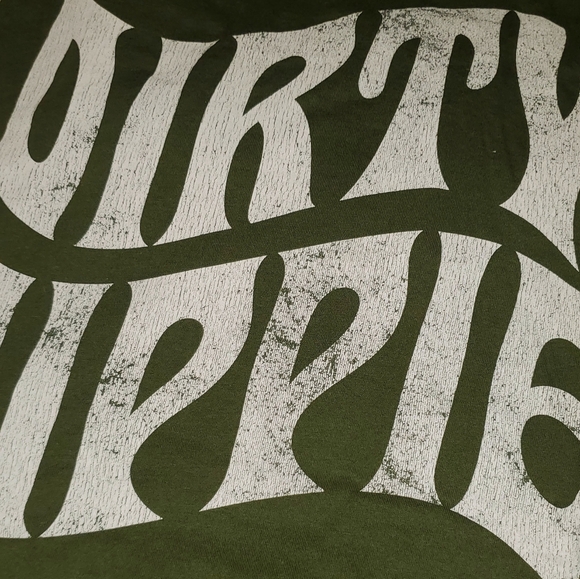 New DIRTY HIPPIE green Oversized Womens Tee XXL 2XL - Picture 3 of 5